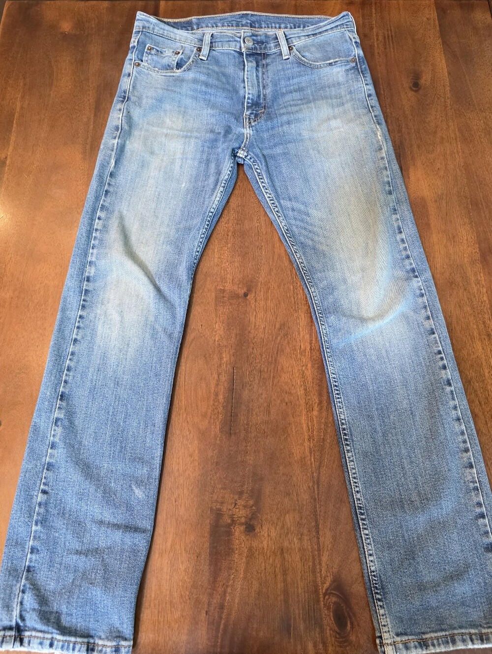 Levi's 513 30x30 Men's Faded Blue Denim Jeans Slim Fit Low Rise Straight Leg